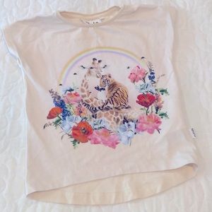 Molo animals cap sleeve shirt